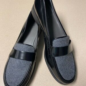 Franco Sarto Glossy Black Loafers